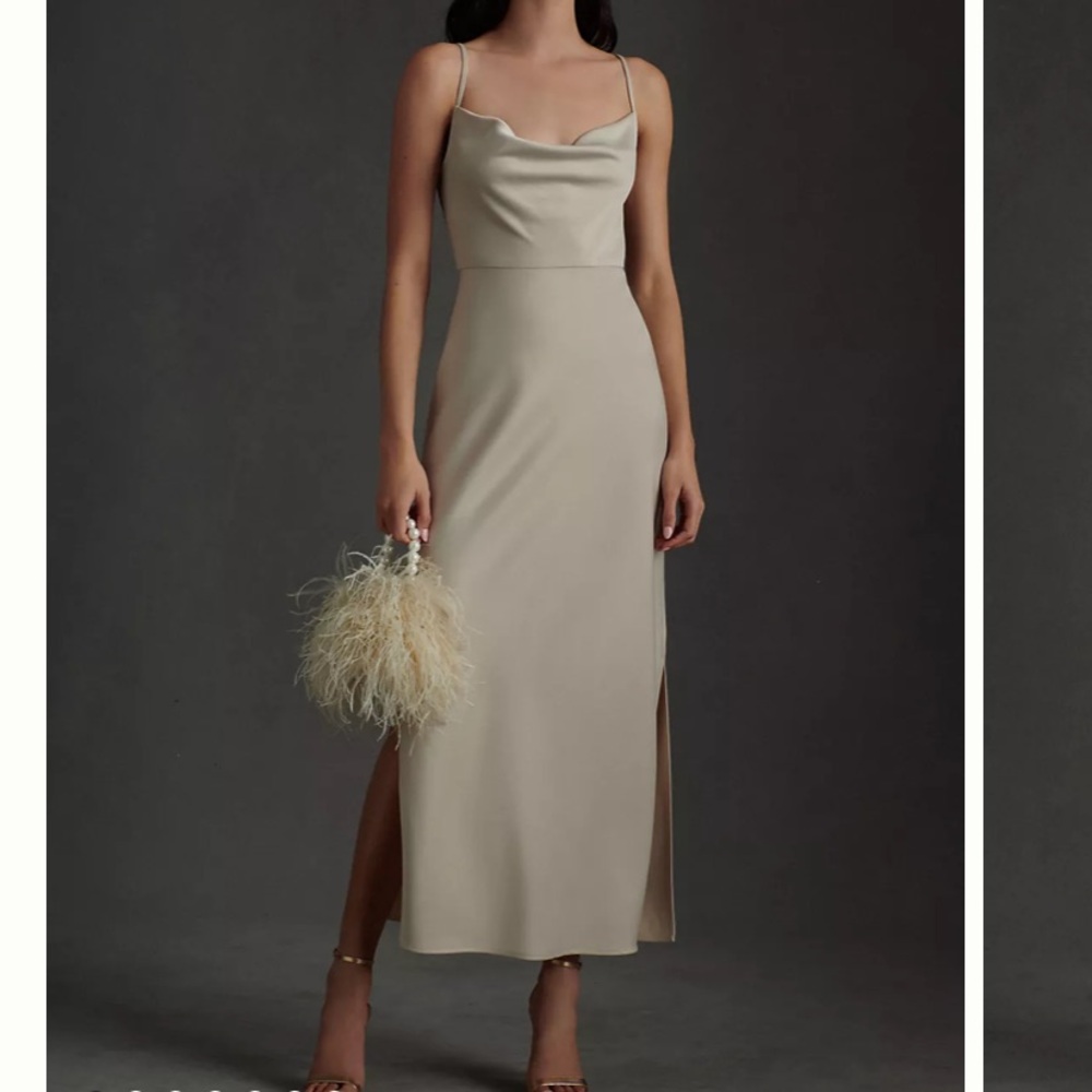 BHLDN Anthropologie Bridesmaid Dress Wedding Guest Light Blue Size 8 M